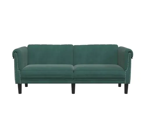 Divvietīgs Dīvāns, Tumši Zaļš Samts Vidaxl