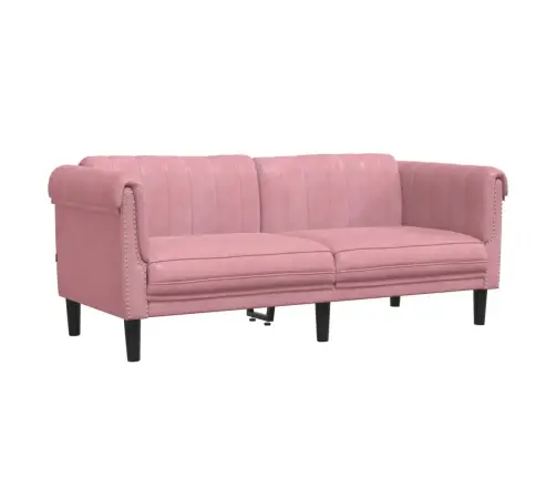 Divvietīgs Dīvāns, Rozā Samts Vidaxl