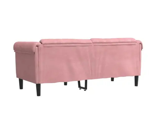 Divvietīgs Dīvāns, Rozā Samts Vidaxl