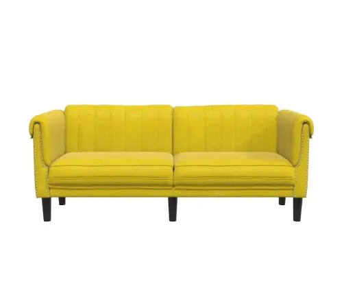 Divvietīgs Dīvāns, Dzeltens Samts Vidaxl