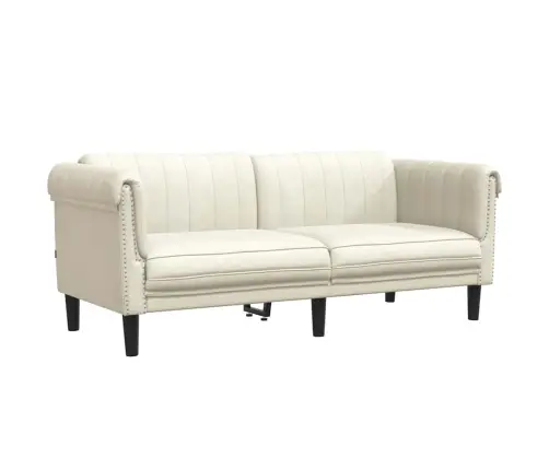 Dvivietė Sofa, Kreminės Spalvos, Aksomas