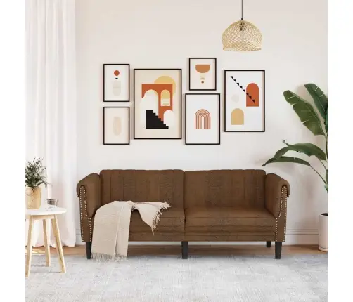 Divvietīgs Dīvāns, Brūns, Mākslīgā Zamšāda Vidaxl