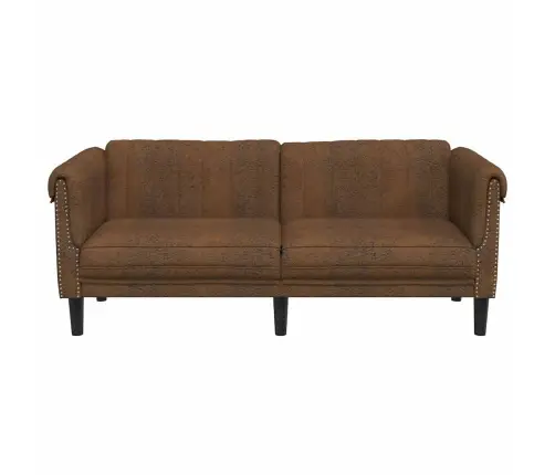 Divvietīgs Dīvāns, Brūns, Mākslīgā Zamšāda Vidaxl