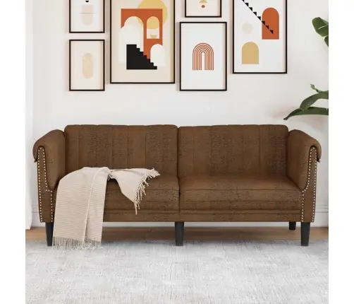 Divvietīgs Dīvāns, Brūns, Mākslīgā Zamšāda Vidaxl