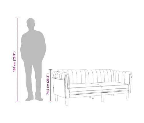 Trīsvietīgs Dīvāns, Gaiši Pelēks, Samts Vidaxl