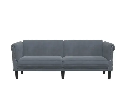 Trivietė Sofa, Tamsiai Pilkos Spalvos, Aksomas