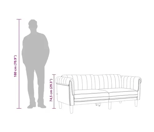 Trivietė Sofa, Tamsiai Pilkos Spalvos, Aksomas