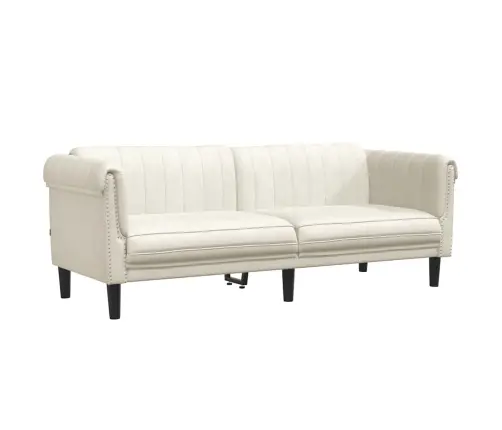 Trīsvietīgs Dīvāns, Krēmkrāsas, Samts Vidaxl