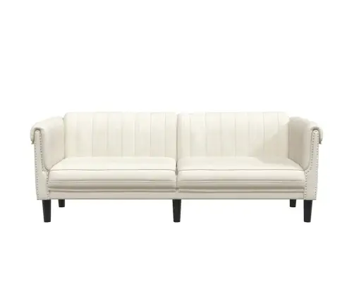 Trīsvietīgs Dīvāns, Krēmkrāsas, Samts Vidaxl