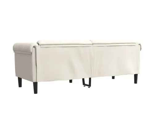 Trīsvietīgs Dīvāns, Krēmkrāsas, Samts Vidaxl