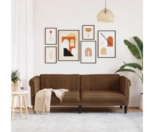 3-Kohaline Diivan, Pruun, Kunstseemisnahk