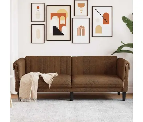 3-Kohaline Diivan, Pruun, Kunstseemisnahk