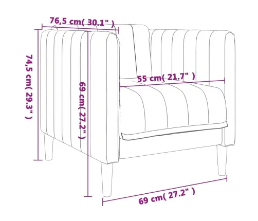 Atpūtas Krēsls, Zils Audums Vidaxl