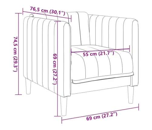Brūna Krēsls, Brūna Mākslīgā Zamšāda Vidaxl