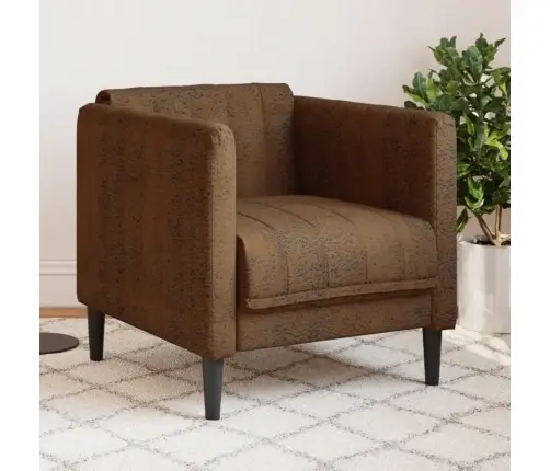 Brūna Krēsls, Brūna Mākslīgā Zamšāda Vidaxl