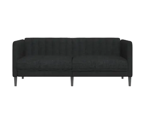 Divvietīgs Dīvāns, Melns Audums Vidaxl