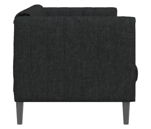 Divvietīgs Dīvāns, Melns Audums Vidaxl