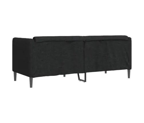 Divvietīgs Dīvāns, Melns Audums Vidaxl