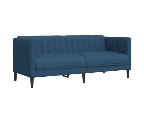 Dvivietė Sofa, Mėlynos Spalvos, Audinys
