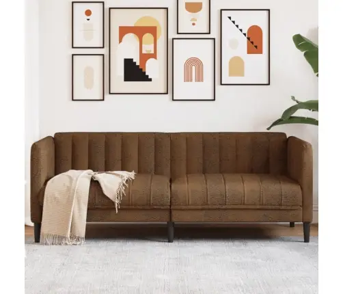 2-Kohaline Diivan, Pruun, Kunstseemisnahk