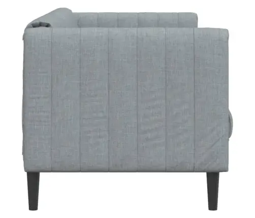 Trīsvietīgs Dīvāns, Gaiši Pelēks Audums Vidaxl