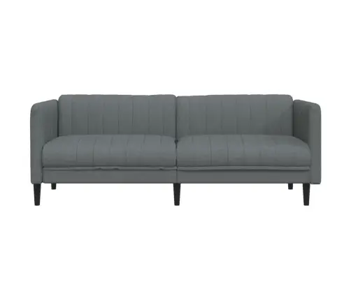 Trīsvietīgs Dīvāns, Tumši Pelēks Audums Vidaxl
