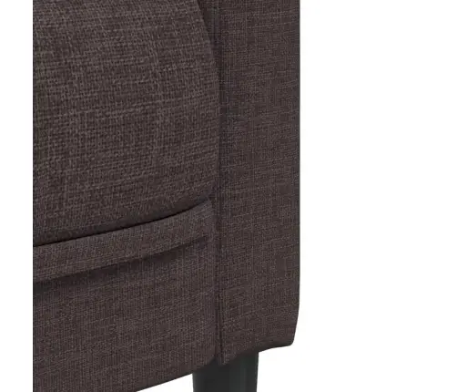 Trīsvietīgs Dīvāns, Tumši Brūns Audums Vidaxl