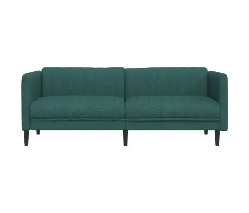 Trīsvietīgs Dīvāns, Tumši Zaļš, Audums Vidaxl