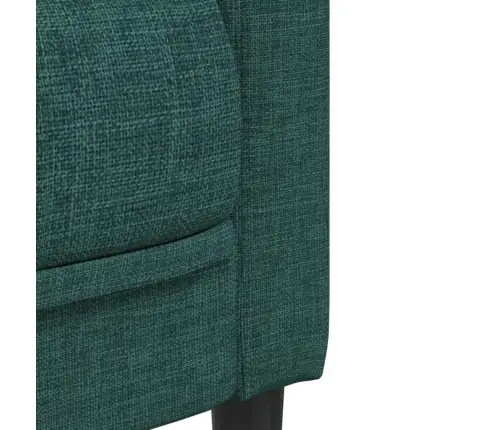 Trīsvietīgs Dīvāns, Tumši Zaļš, Audums Vidaxl