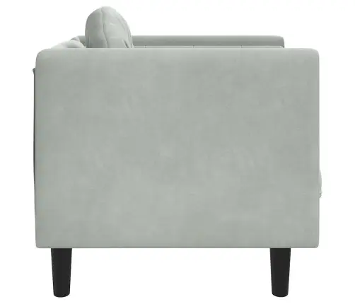 Atpūtas Krēsls Ar Spilvenu, Gaiši Pelēks Samts Vidaxl