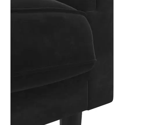 Atpūtas Krēsls Ar Spilvenu, Melns Samts Vidaxl