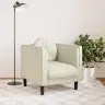 Atpūtas Krēsls Ar Spilvenu, Krēmkrāsas Samts Vidaxl