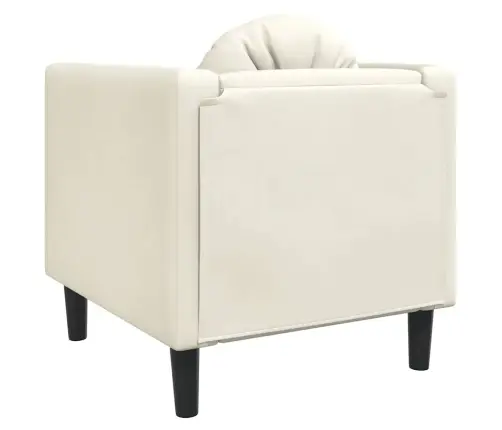 Atpūtas Krēsls Ar Spilvenu, Krēmkrāsas Samts Vidaxl