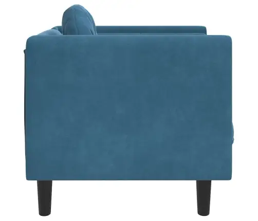 Atpūtas Krēsls Ar Spilvenu, Zils Samts Vidaxl