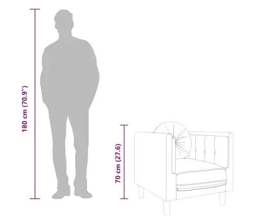 Atpūtas Krēsls Ar Spilvenu, Zils Samts Vidaxl