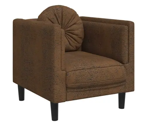 Atpūtas Krēsls Ar Spilvenu, Brūns, Mākslīgā Zamšāda Vidaxl