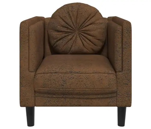 Atpūtas Krēsls Ar Spilvenu, Brūns, Mākslīgā Zamšāda Vidaxl