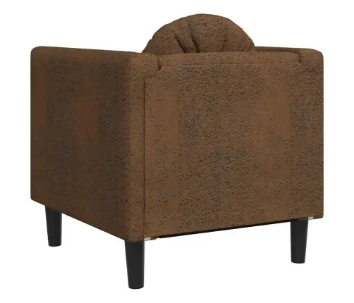 Atpūtas Krēsls Ar Spilvenu, Brūns, Mākslīgā Zamšāda Vidaxl