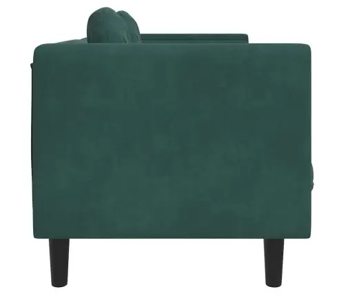 Divvietīgs Dīvāns Ar Matračiem, Tumši Zaļš Samts Vidaxl