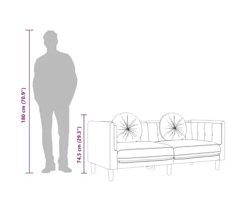Divvietīgs Dīvāns Ar Matračiem, Rozā Samts Vidaxl