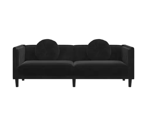 Diivan Patjadega 3-Kohaline, Must, Samet