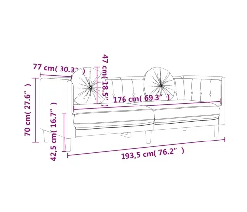 Diivan Patjadega 3-Kohaline, Must, Samet