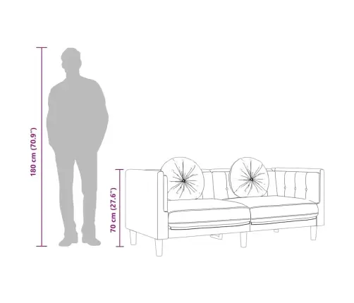 Diivan Patjadega 3-Kohaline, Must, Samet