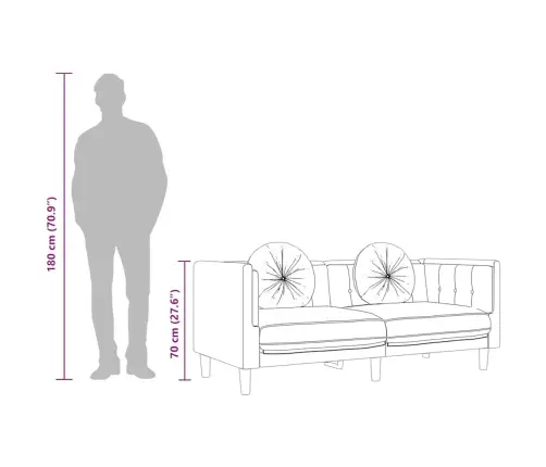 Trīsvietīgs Dīvāns Ar Matračiem, Dzeltens Samts Vidaxl