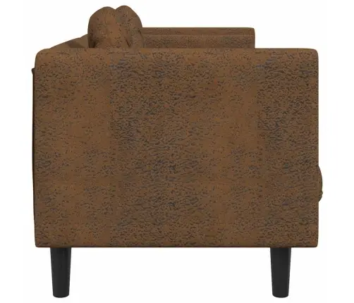 Diivan Patjadega 3-Kohaline, Pruun, Kunstseemisnahk