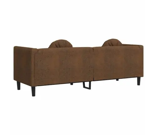 Diivan Patjadega 3-Kohaline, Pruun, Kunstseemisnahk