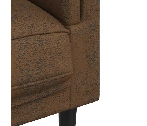 Diivan Patjadega 3-Kohaline, Pruun, Kunstseemisnahk