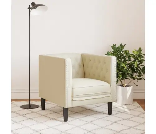 Chesterfieldi Diivanitooli Kreem Kunstnahk