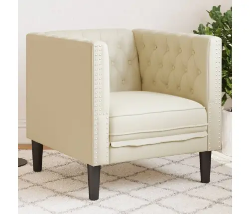 Chesterfieldi Diivanitooli Kreem Kunstnahk