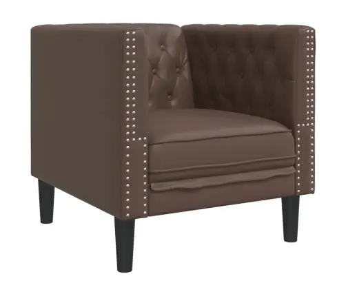 Chesterfield Tugitool, Pruun, Kunstnahk